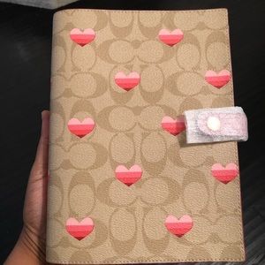 Coach notebook in signature canvas